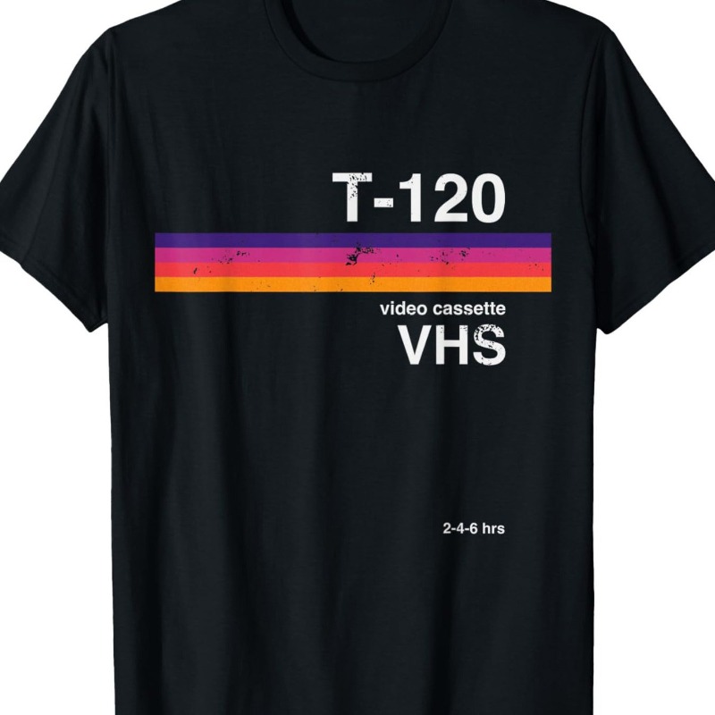 Street Fashion Videos - Retro VHS Video Pattern T-shirt Summer