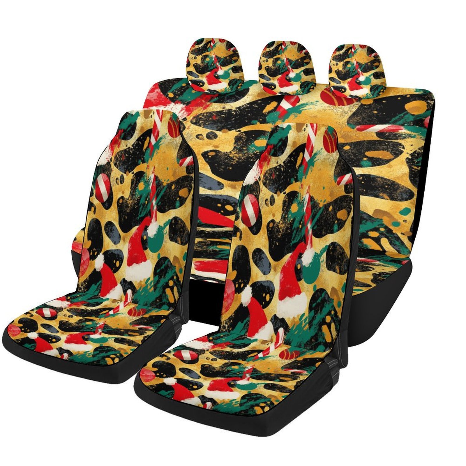 Camo Pattern Set - Christmas Camo Pattern Themed Car Seat