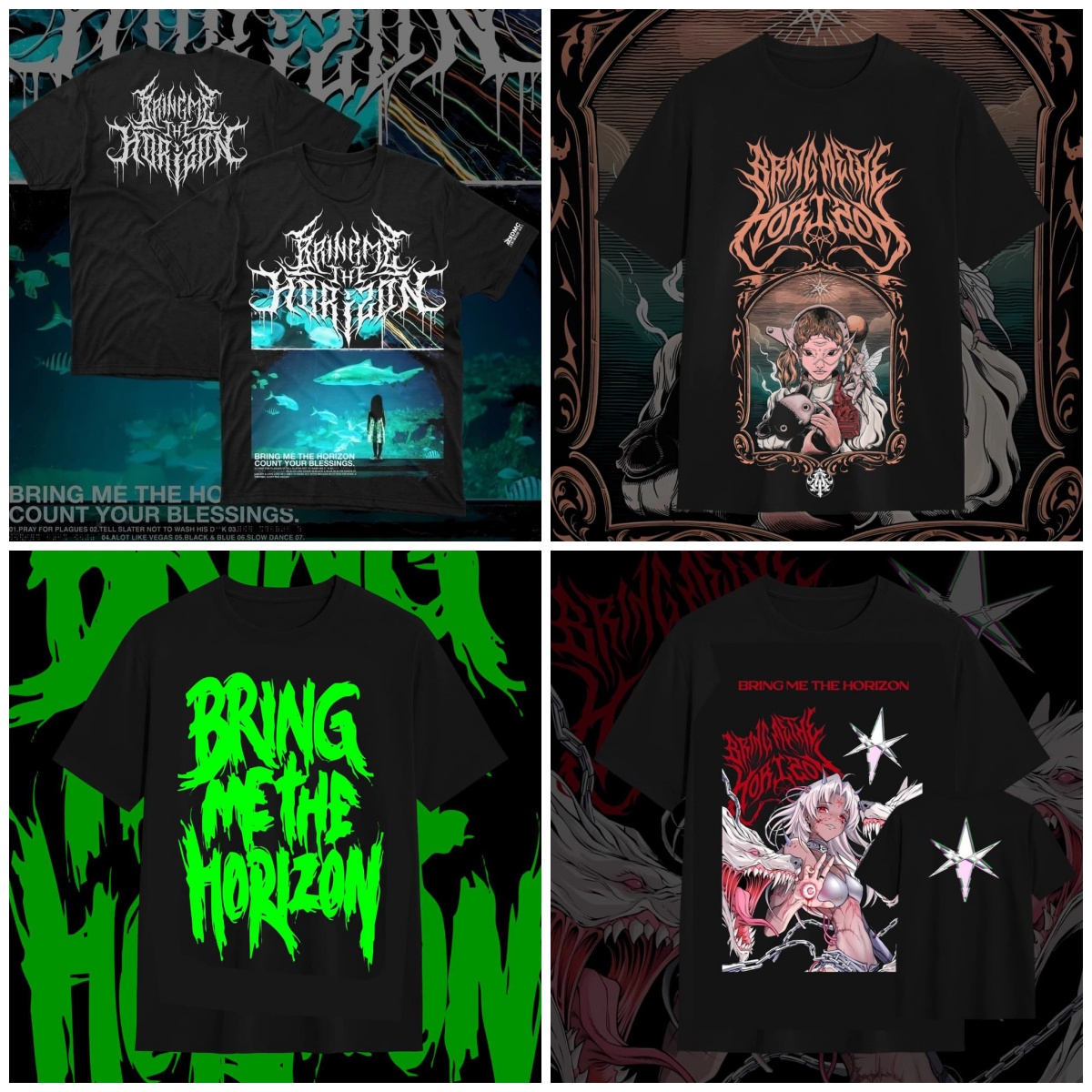 Street Fashion Poster - Anime Style Graphic Print T-shirt Bring