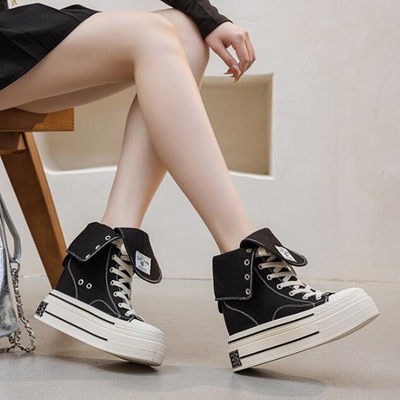 Street Fashion Brand - 2026 12CM Skateboard Breathable Heightening Shoes