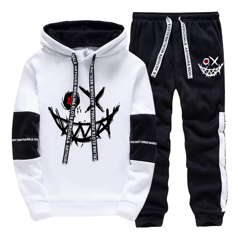 Street Fashion Male - Men's Set/Hoodie/Pants 2026 Autumn Daily Casual