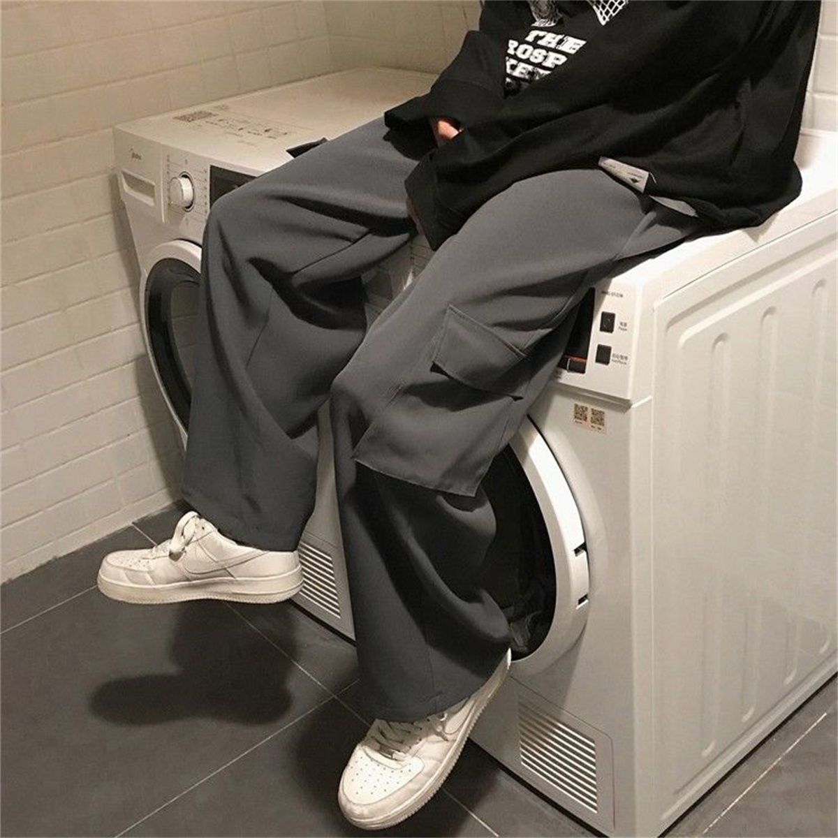 Black Men's Hip Hop Cargo Pant - Techwear Pants Tactical 评论和价格