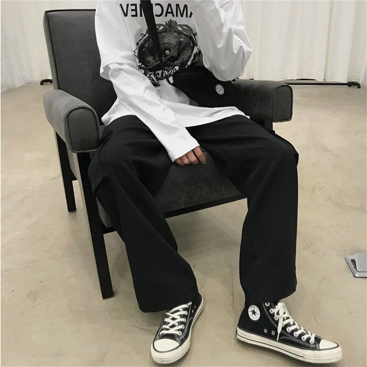 Black Men's Hip Hop Cargo Pant - Techwear Pants Tactical 评论和价格