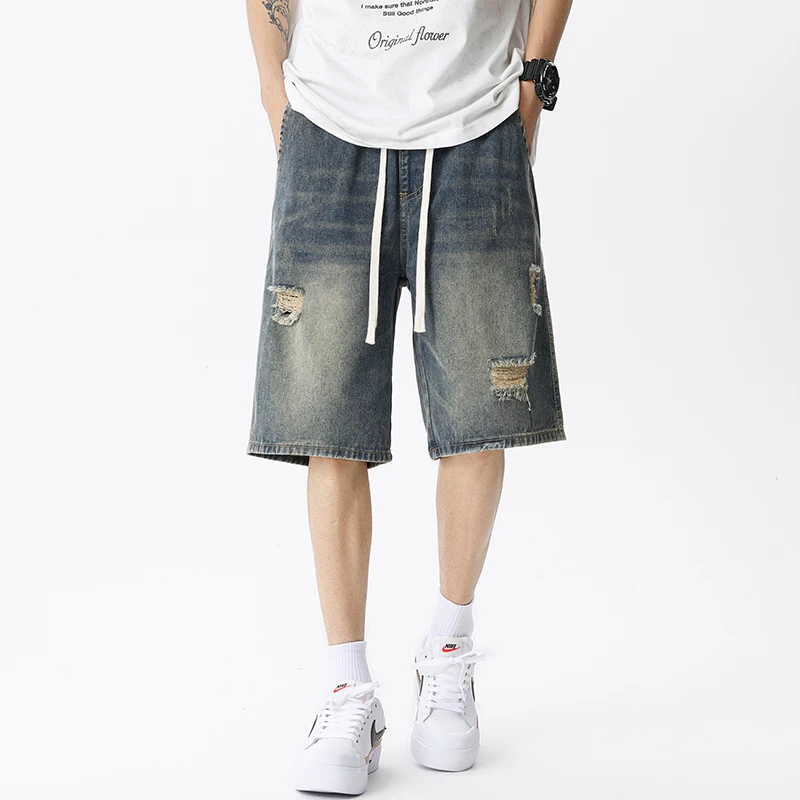 Summer Thin Denim Shorts Men's - Street Fashion Jeans 评论和价格