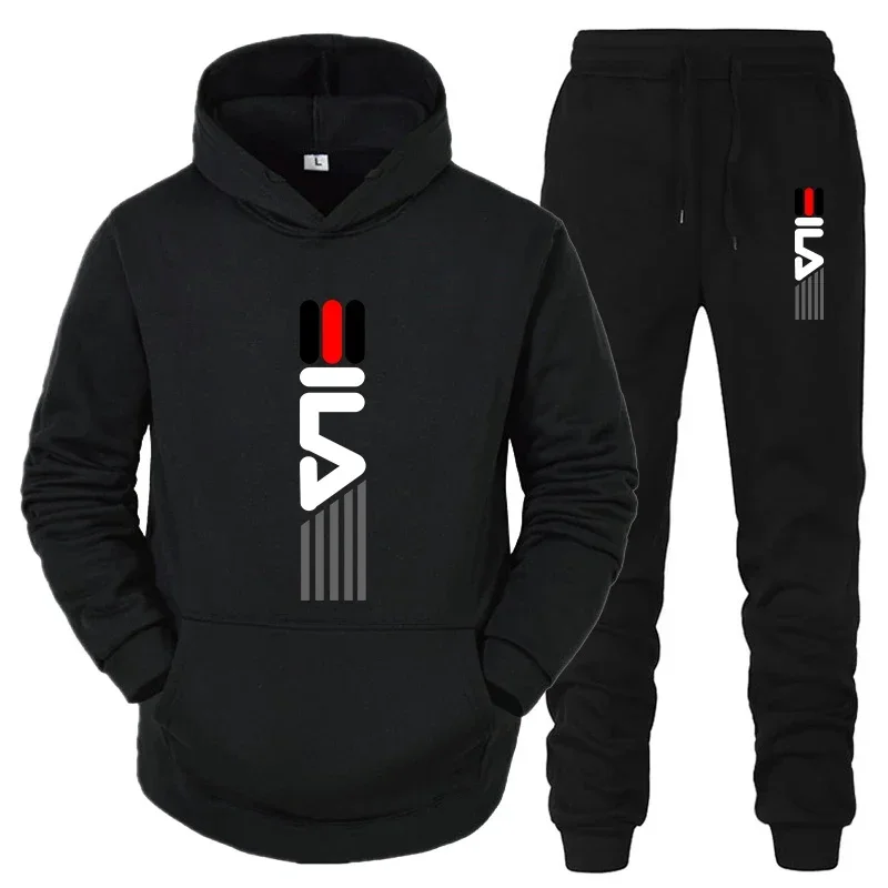 Men's Tracksuit Hooded Sweatsh - Street Fashion Male 评论和价格