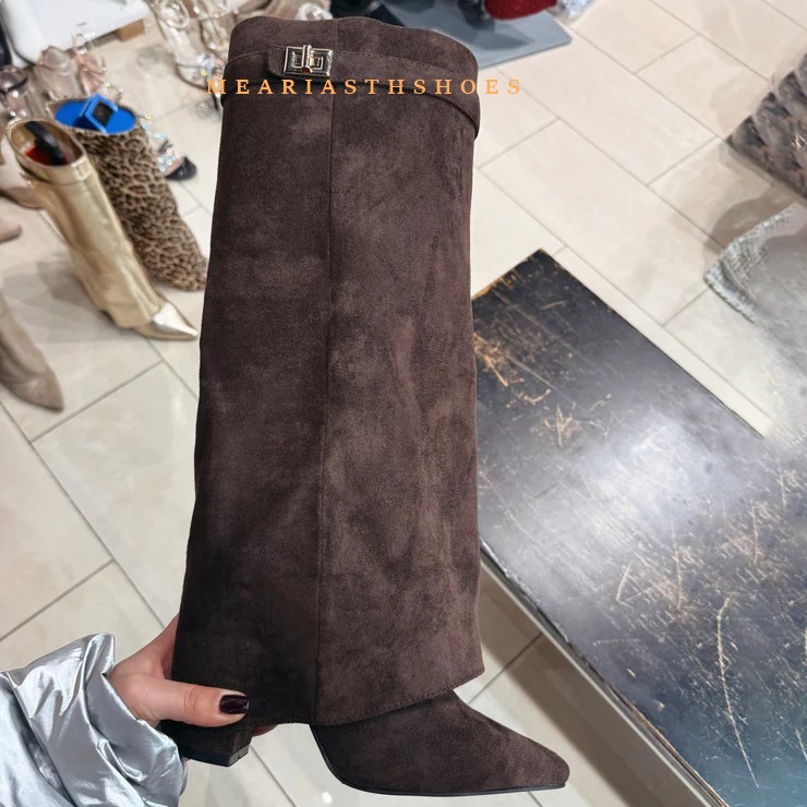 Women's Chunky Heel Knee High  - Street Fashion Winter 2025 评论和价格
