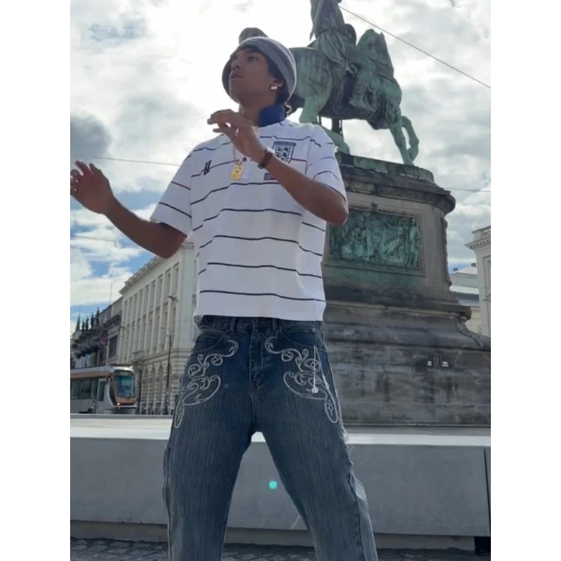 Retro Y2K 2 Pcs Set Street Sty - Street Fashion Male 评论和价格