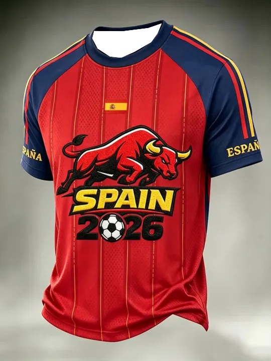 Spain Football Fan T-shirt Sho - Street Fashion In Spain 评论和价格