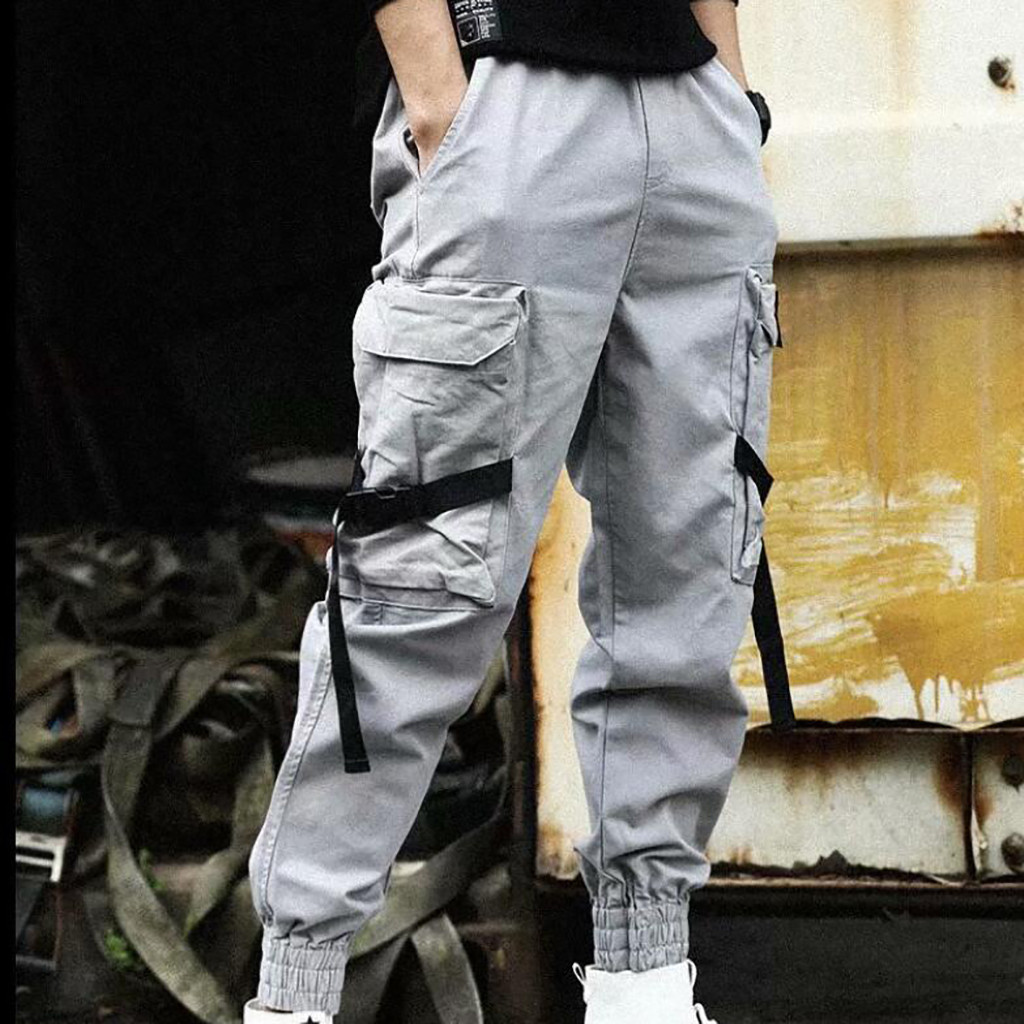 Loose Fit Cargo Pants Men Stre - Techwear Pants Tactical 评论和价格