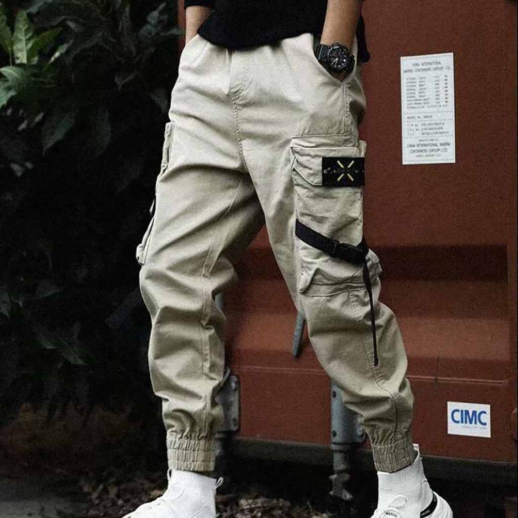 Loose Fit Cargo Pants Men Stre - Techwear Pants Tactical 评论和价格