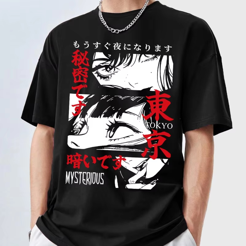 Men's Y2K Anime Pattern T-Shir - Street Fashion In Tokyo 评论和价格