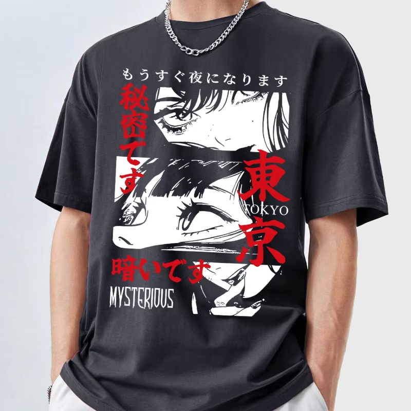 Men's Y2K Anime Pattern T-Shir - Street Fashion In Tokyo 评论和价格