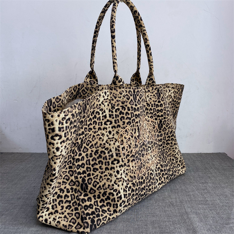 Unisex Leopard Print Embroider - Tote Bag Canvas Print 评论和价格