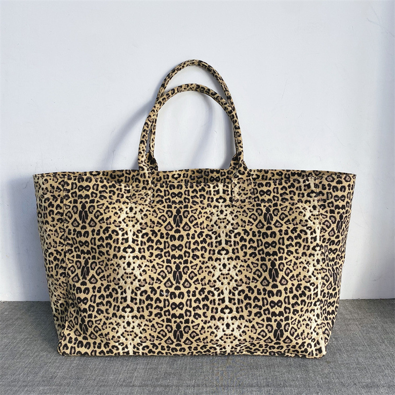 Unisex Leopard Print Embroider - Tote Bag Canvas Print 评论和价格