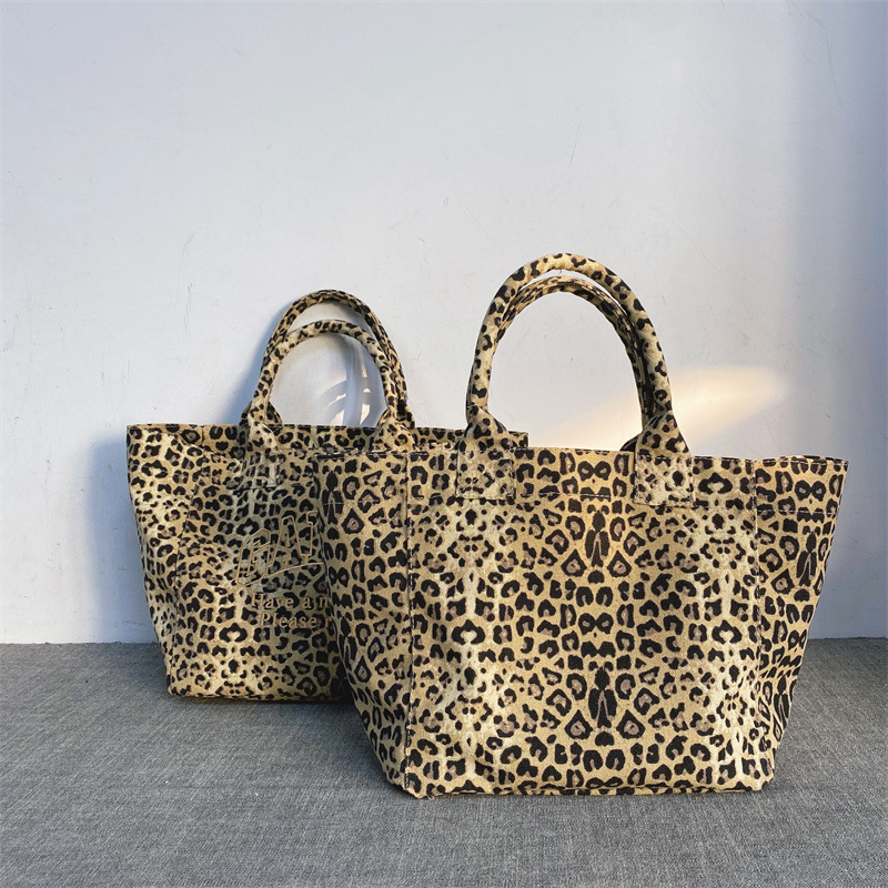 Unisex Leopard Print Embroider - Tote Bag Canvas Print 评论和价格
