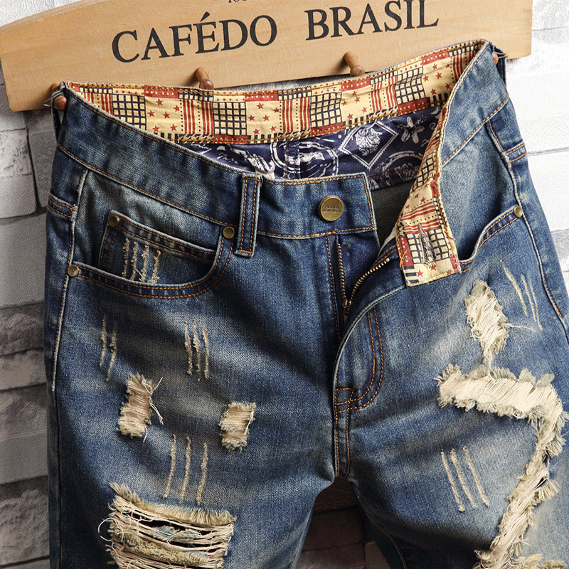 Ripped Hip-hop Denim Shorts Me - Street Fashion Jeans 评论和价格