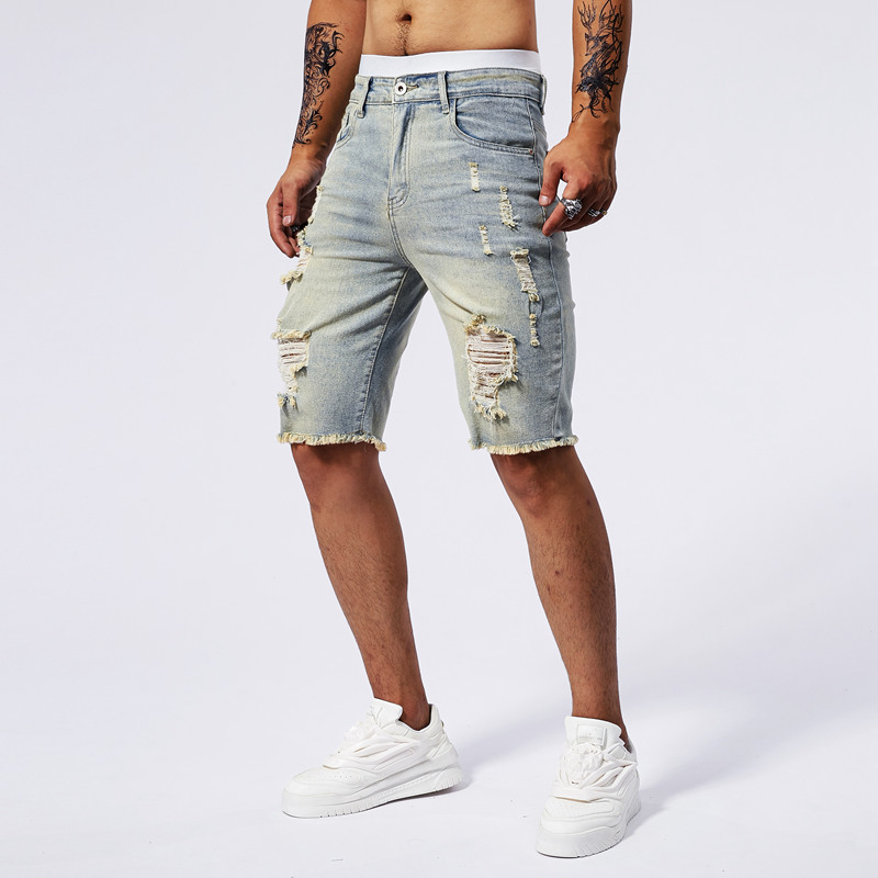 2025 Summer New Men's Ripped D - Street Fashion Brand 评论和价格
