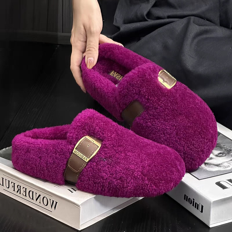 Fashion Lamb Wool Plush Slippe - Street Fashion Clothes 评论和价格