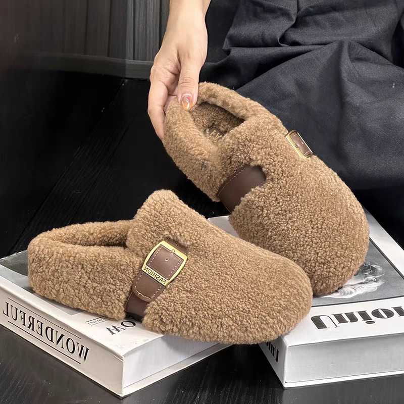 Fashion Lamb Wool Plush Slippe - Street Fashion Clothes 评论和价格
