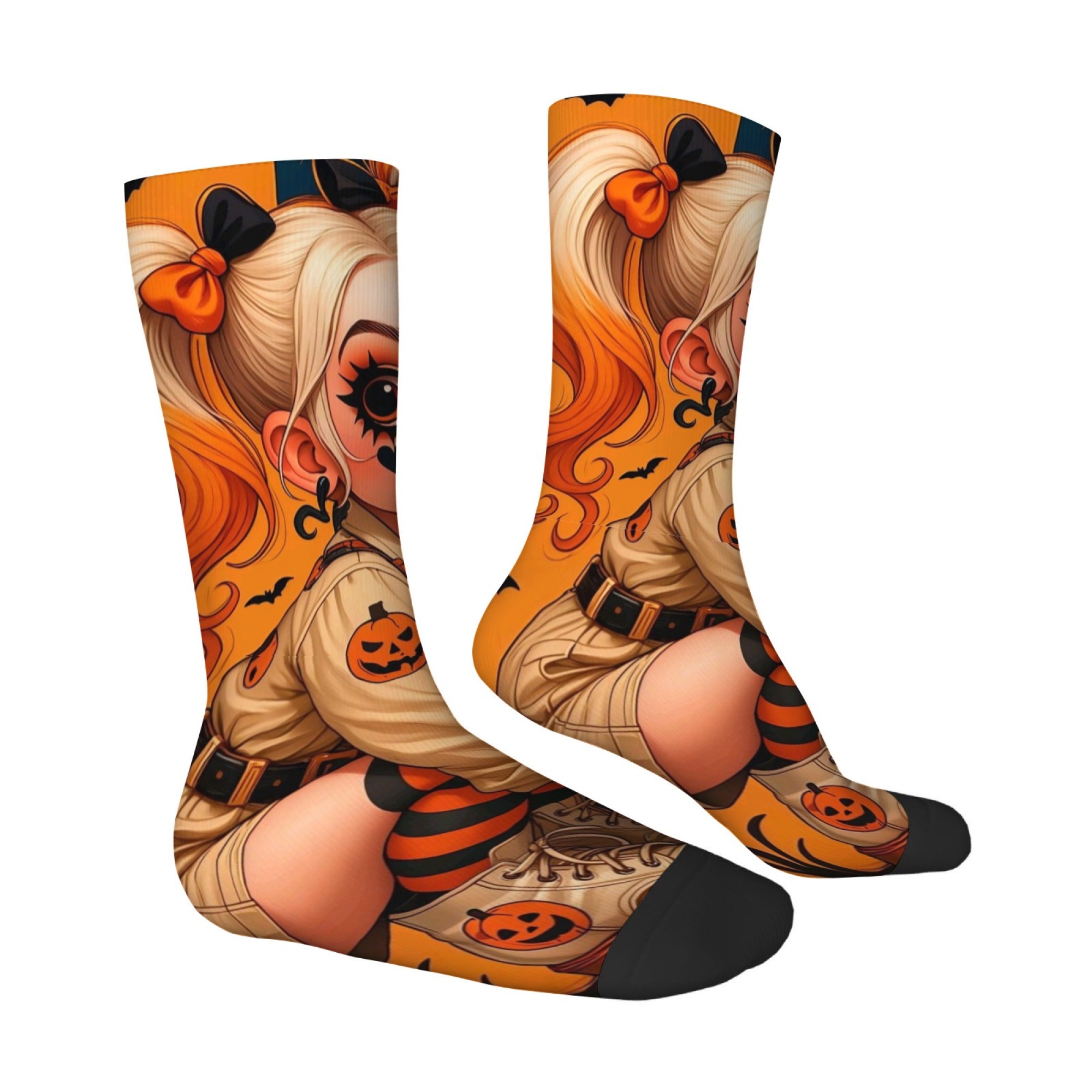 Cartoon Twin-tailed Girl Print - Quirky Street Fashion 评论和价格