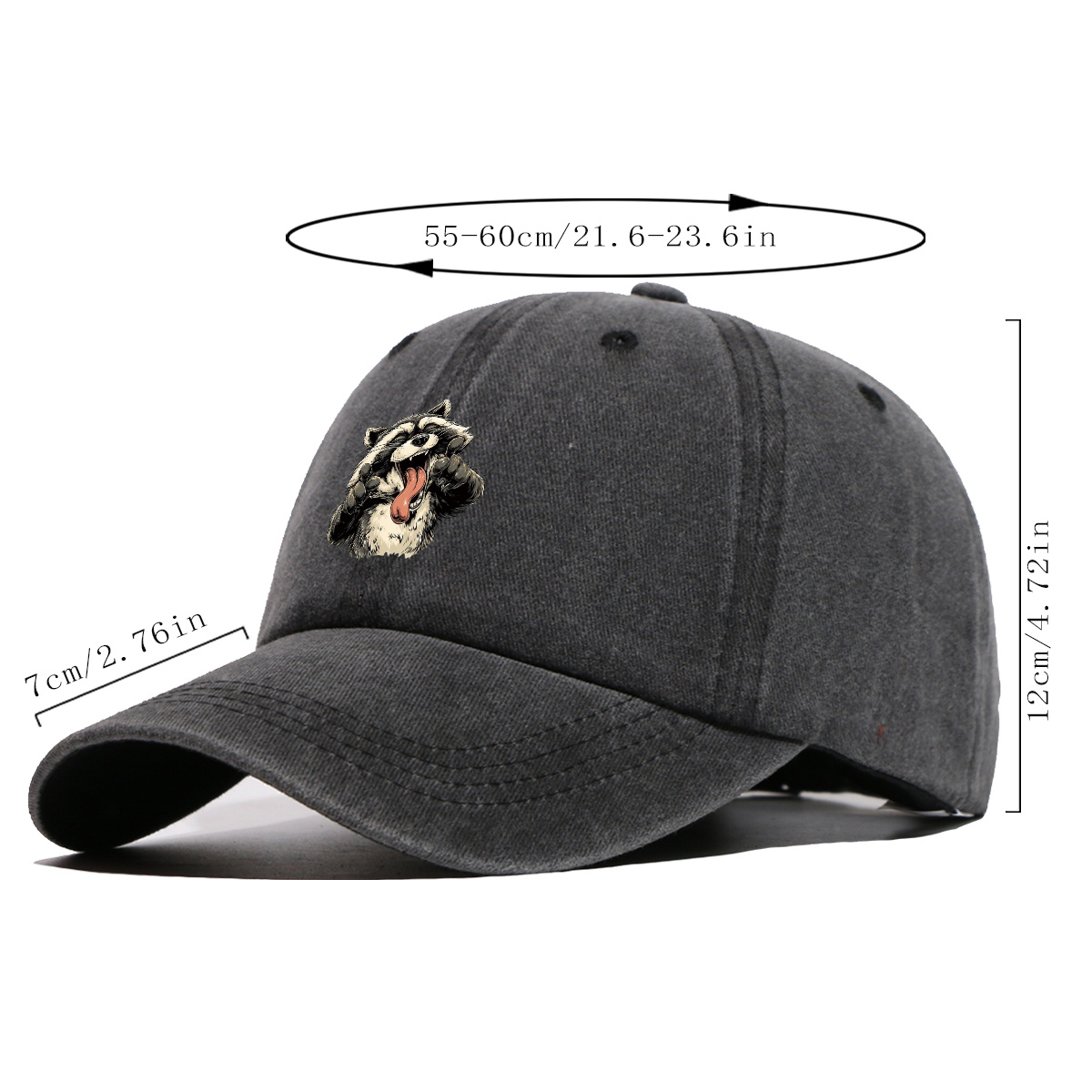 1pc Quirky Grinning Raccoon Pr - Quirky Street Fashion 评论和价格