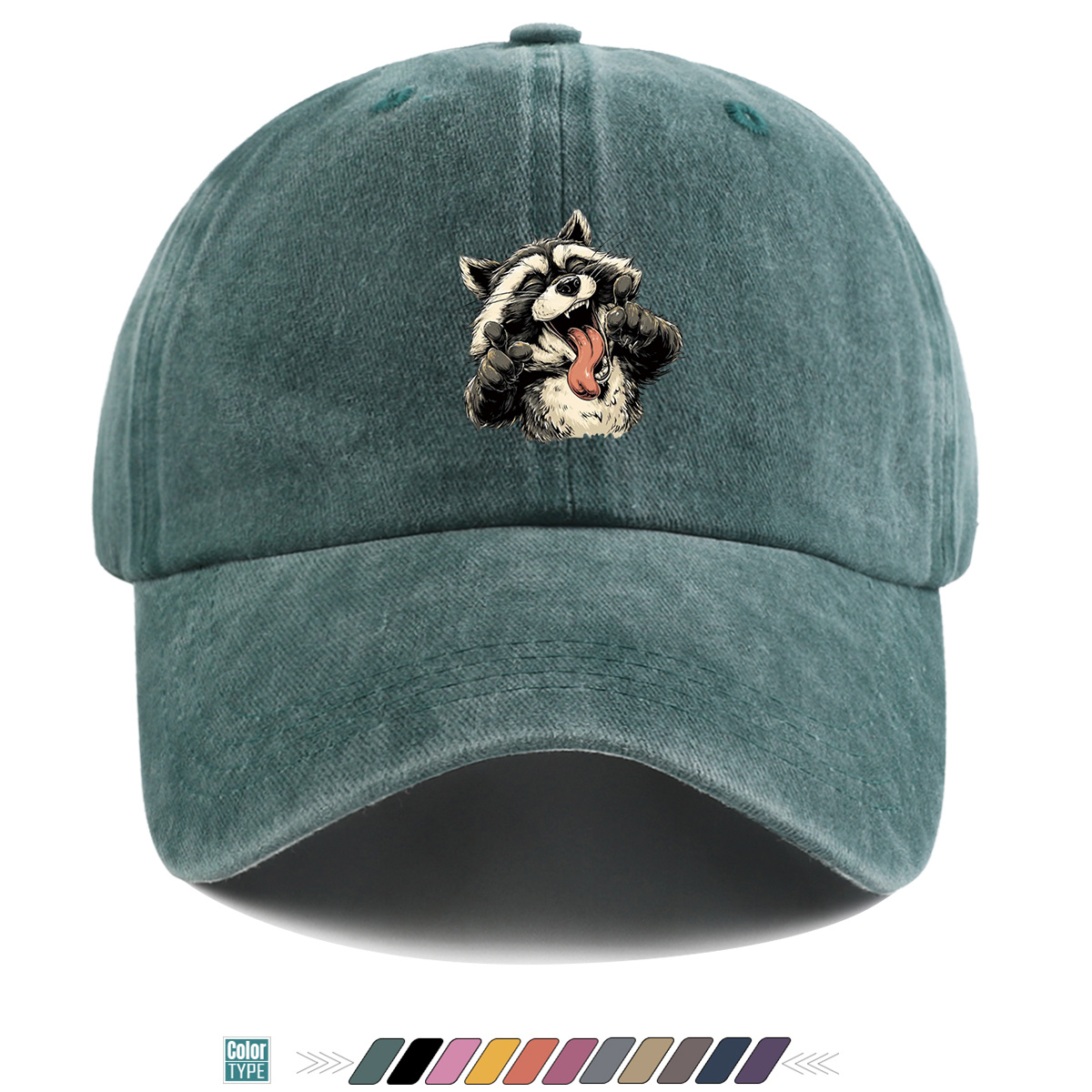 1pc Quirky Grinning Raccoon Pr - Quirky Street Fashion 评论和价格