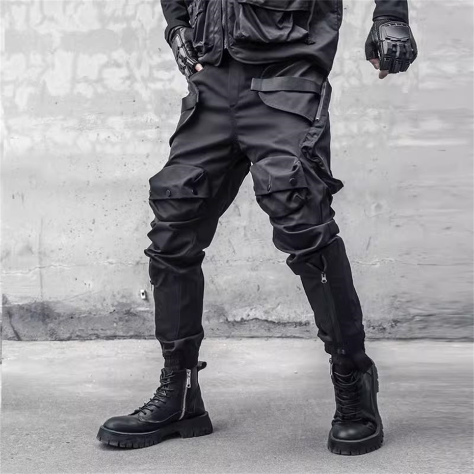 Men Y2K Cargo Pants Zipper Poc - Techwear Pants Tactical 评论和价格