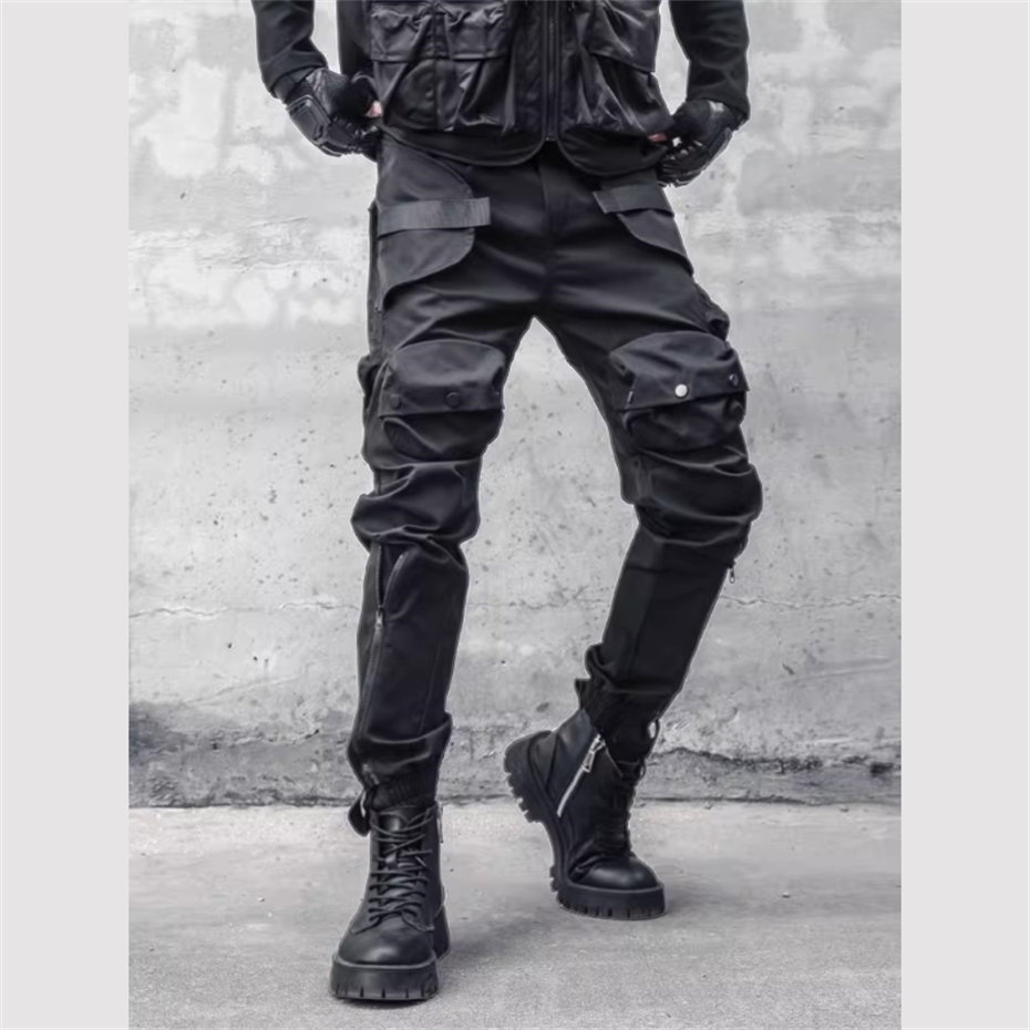 Men Y2K Cargo Pants Zipper Poc - Techwear Pants Tactical 评论和价格