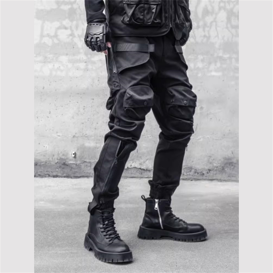 Men Y2K Cargo Pants Zipper Poc - Techwear Pants Tactical 评论和价格