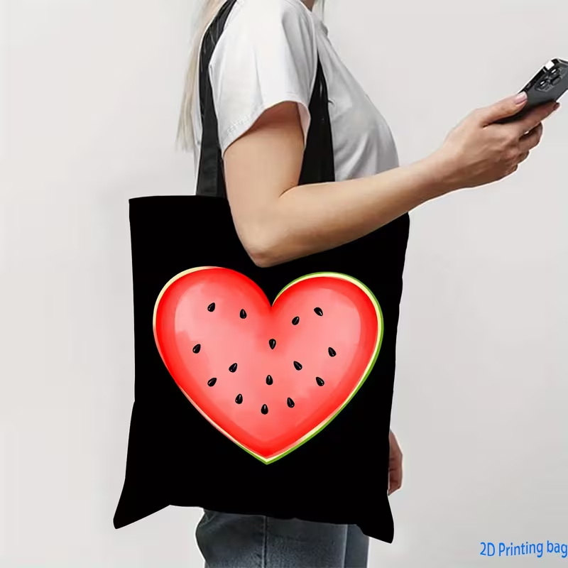 Leopard Print Heart Love Lette - Tote Bag Canvas Print 评论和价格