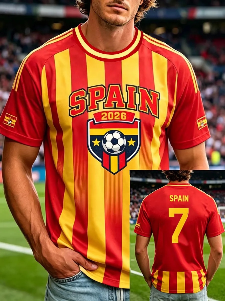 Spain  Football Fan T-shirt Sh - Street Fashion In Spain 评论和价格