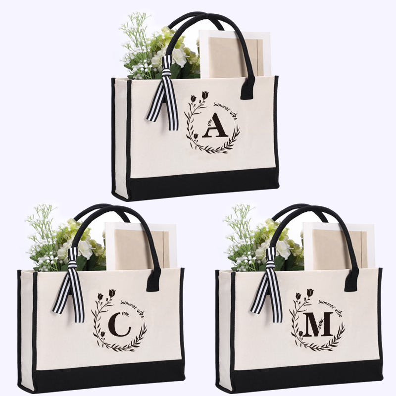 Leather letter print tote bag, - Tote Bag Canvas Print 评论和价格