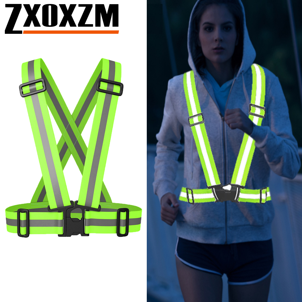 1Pcs Night Running Vest High V - Reflective Jacket Running 评论和价格
