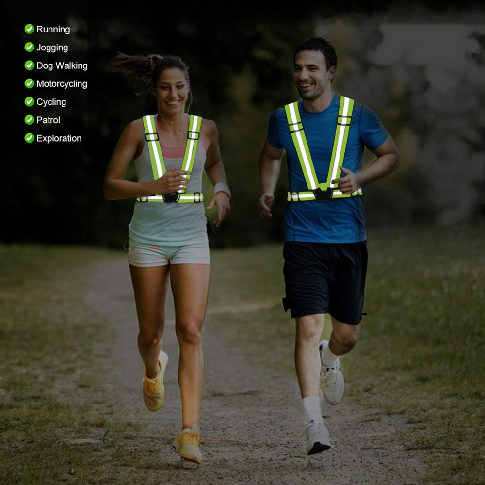 1Pcs Night Running Vest High V - Reflective Jacket Running 评论和价格