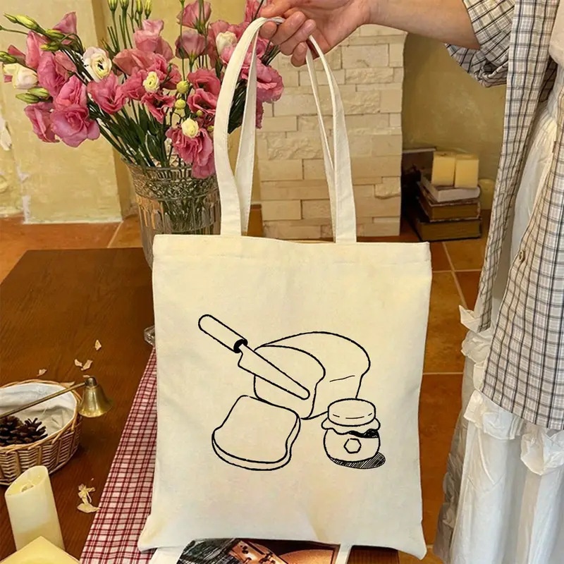 Bread Jam Line Art Canvas Tote - Tote Bag Canvas Print 评论和价格