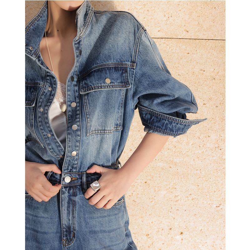 Retro Fashion Versatile Denim  - Street Fashion Jeans 评论和价格