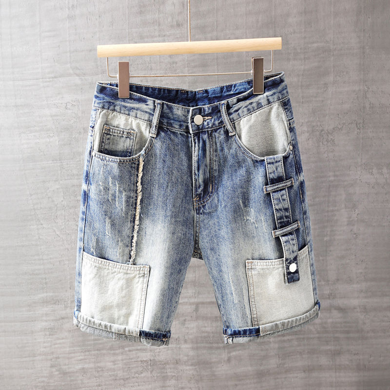 Men's Short Jeans Pants with P - Street Fashion Jeans 评论和价格