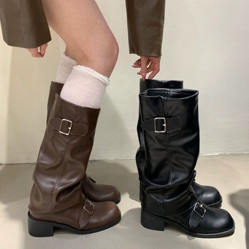 2025Woman Boots Knee High Plat - Street Fashion Winter 2025 评论和价格