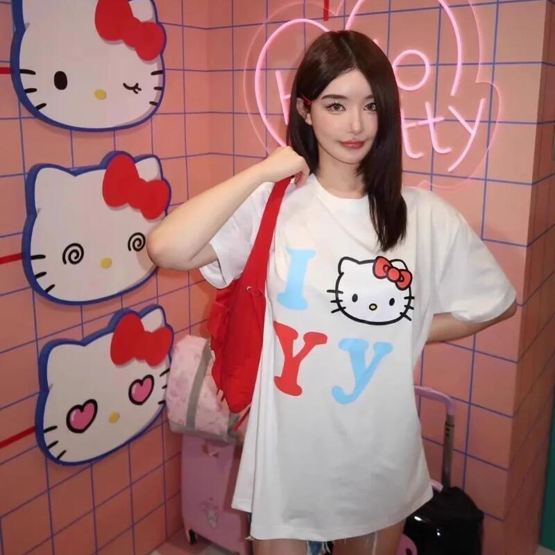 Short-Sleeved Sanrio Summer Pu - Street Summer Fashion 评论和价格