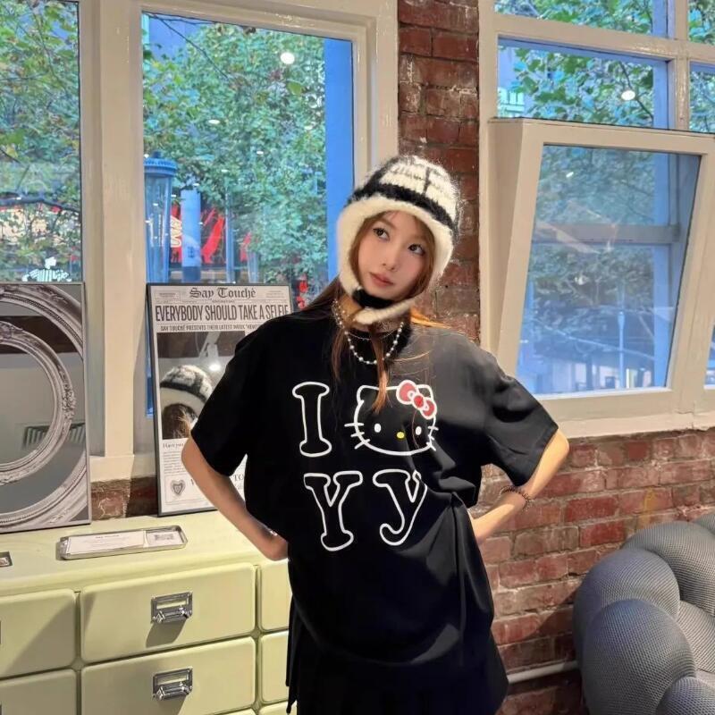 Short-Sleeved Sanrio Summer Pu - Street Summer Fashion 评论和价格