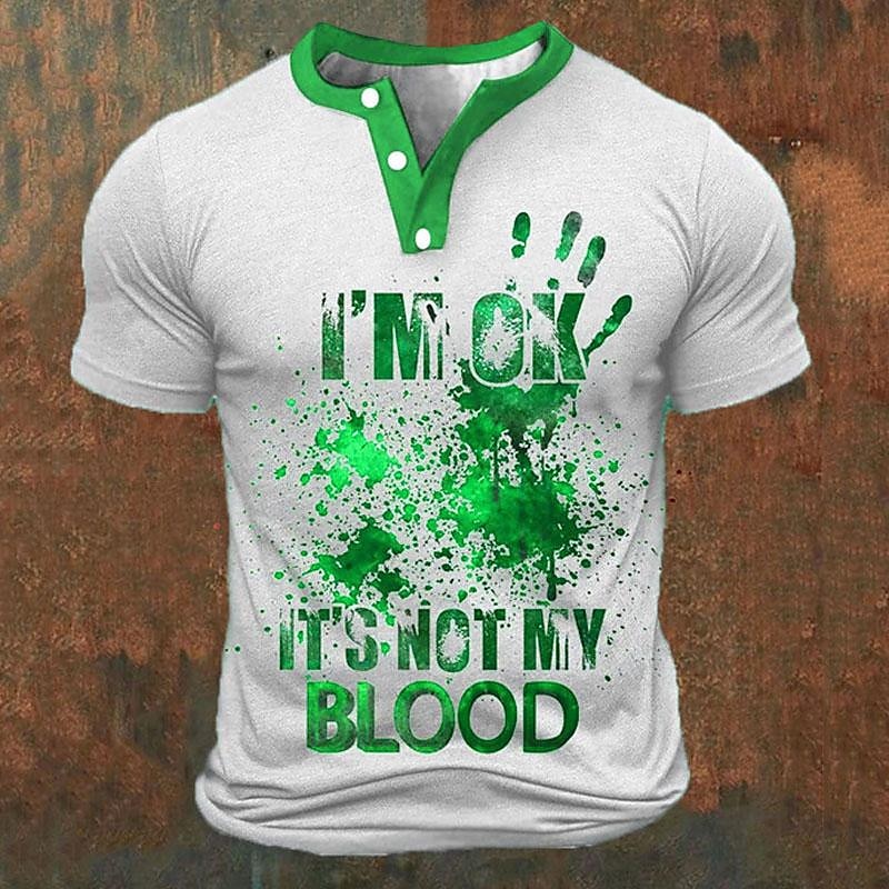 Funny 3D Letter Print Men's He - Street Summer Fashion 评论和价格