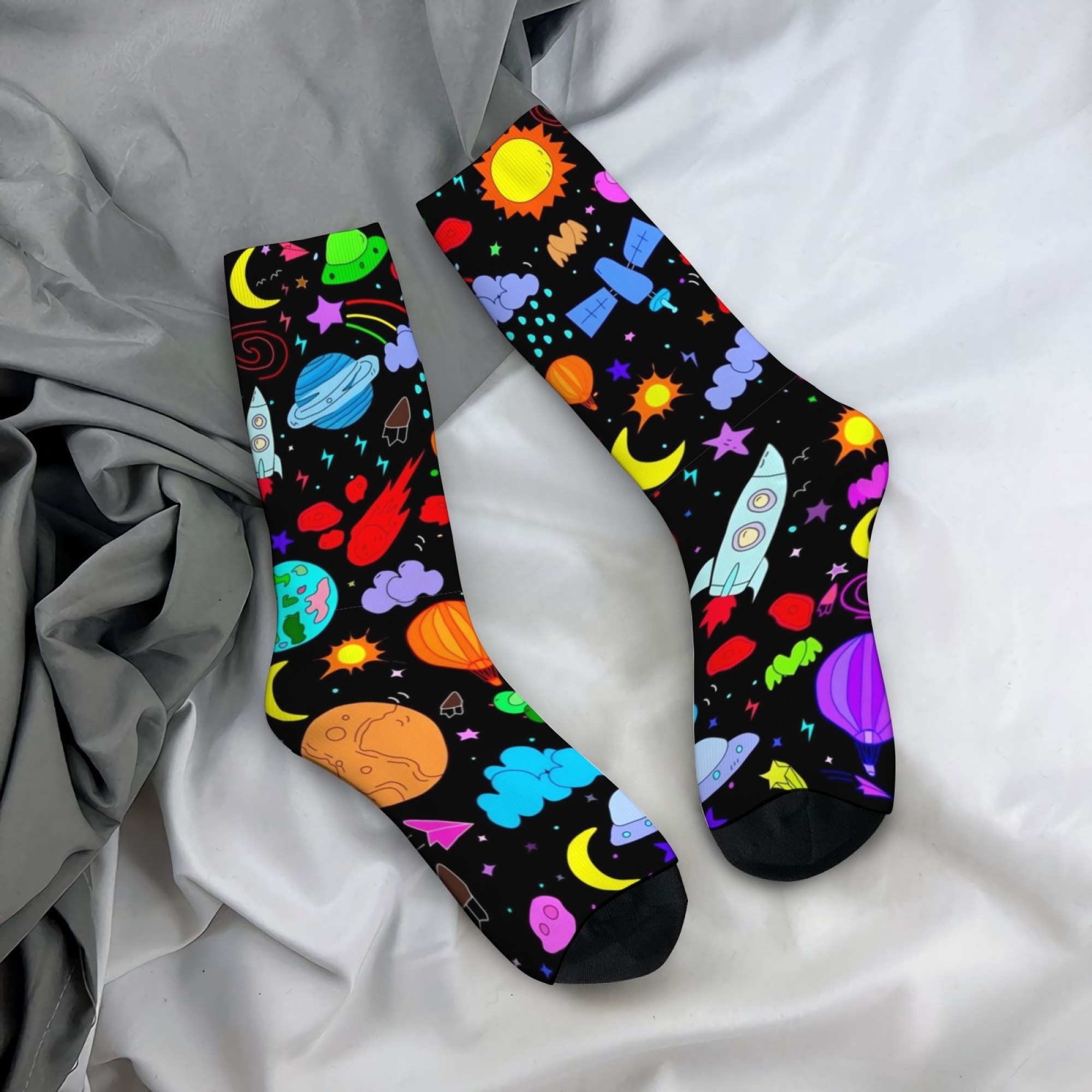 Cartoon Fun Earth Universe Pri - Quirky Street Fashion 评论和价格