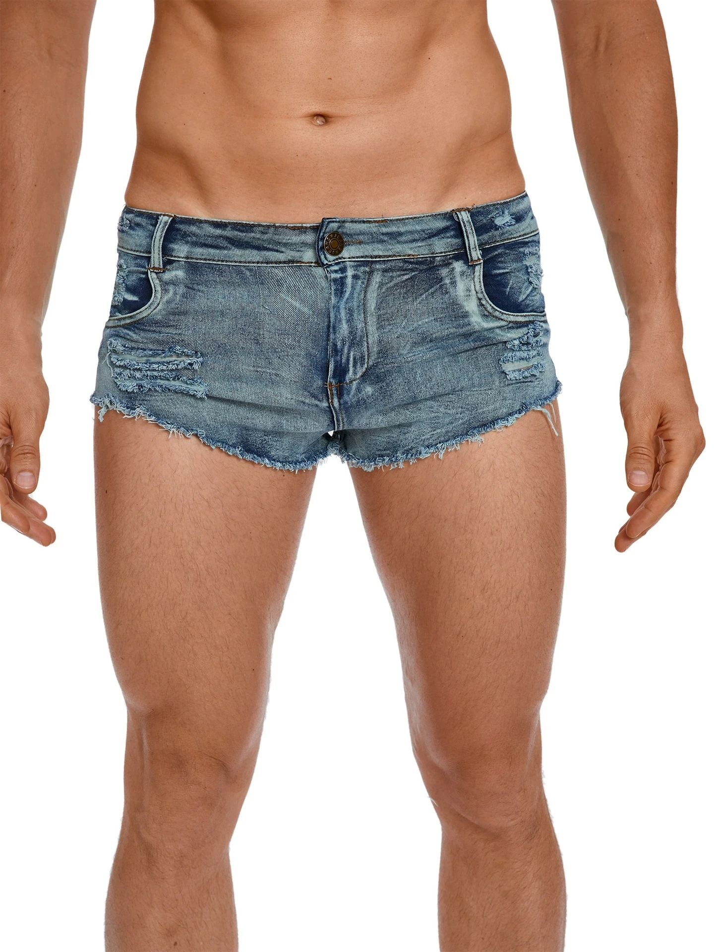 Men's Low Waist Jeans Shorts F - Street Fashion Jeans 评论和价格