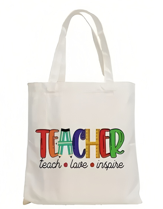 Color Block Teacher Letter Wit - Tote Bag Canvas Print 评论和价格